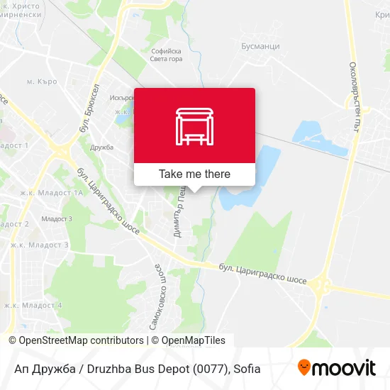 Карта Ап Дружба / Druzhba Bus Depot (0077)