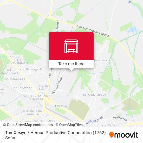 Карта Тпк Хемус / Hemus Productive Cooperation (1762)