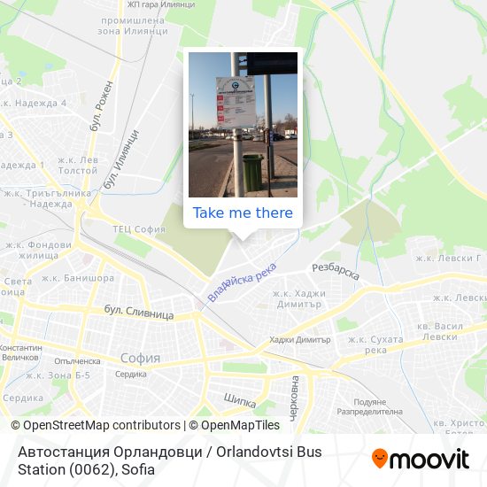 Автостанция Орландовци / Orlandovtsi Bus Station (0062) map