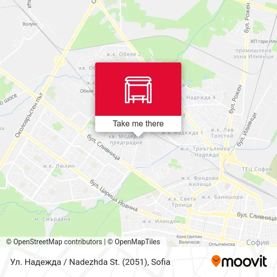 Ул. Надежда / Nadezhda St. (2051) map