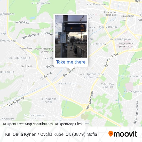 Кв. Овча Купел / Ovcha Kupel Qr. (0879) map