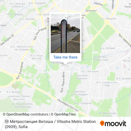 Карта Ⓜ️ Метростанция Витоша / Vitosha Metro Station (0909)