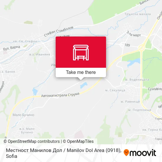 Карта Местност Манилов Дол / Manilov Dol Area (0918)