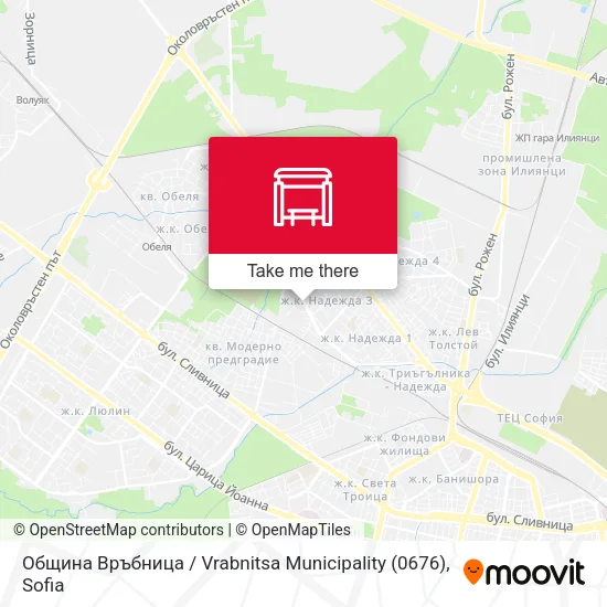 Карта Община Връбница / Vrabnitsa Municipality (0676)