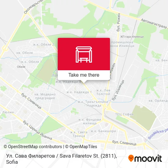 Карта Ул. Сава Филаретов / Sava Filaretov St. (2811)