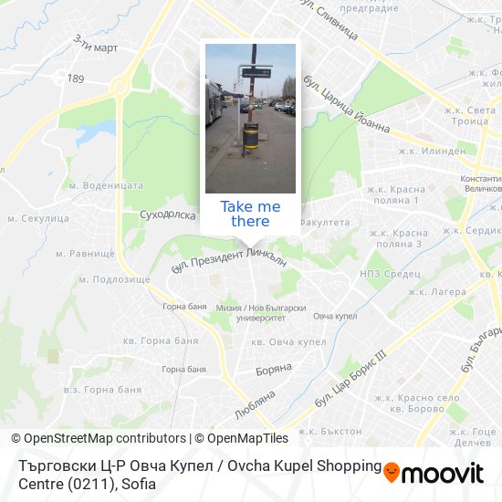 Търговски Ц-Р Овча Купел / Ovcha Kupel Shopping Centre (0211) map