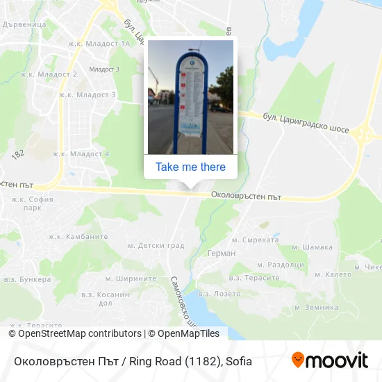 Карта Околовръстен Път / Ring Road (1182)