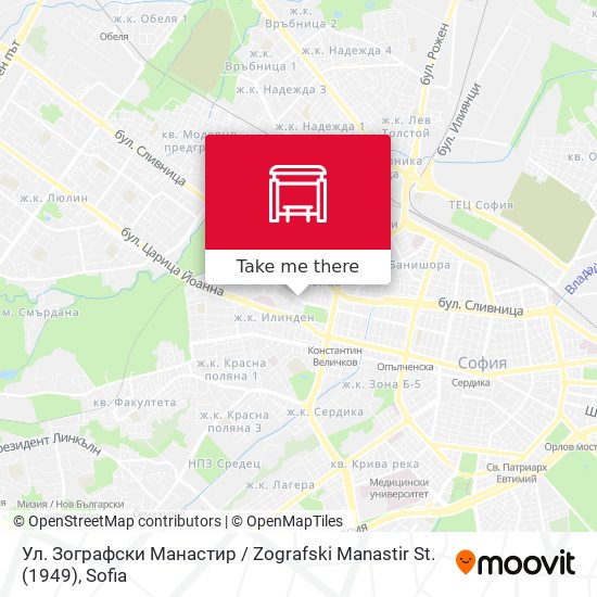 Ул. Зографски Манастир / Zografski Manastir St. (1949) map