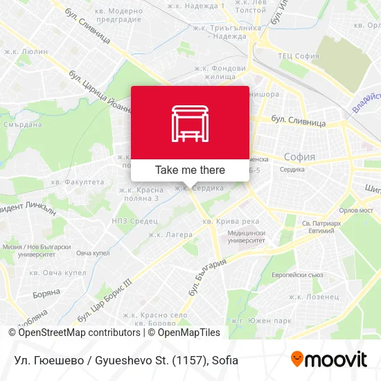 Карта Ул. Гюешево / Gyueshevo St. (1157)