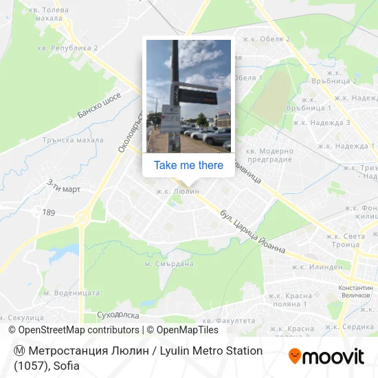 Карта Ⓜ️ Метростанция Люлин / Lyulin Metro Station (1057)