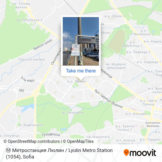 Карта Ⓜ️ Метростанция Люлин / Lyulin Metro Station (1054)