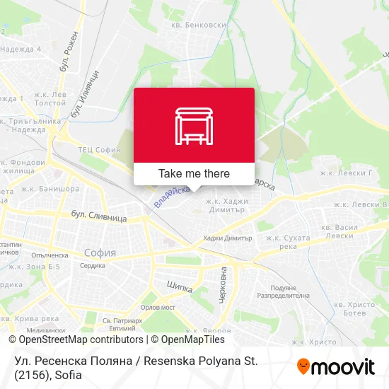 Карта Ул. Ресенска Поляна / Resenska Polyana St. (2156)