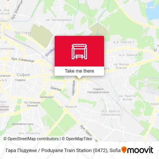 Карта Гара Подуяне / Poduyane Train Station (0472)