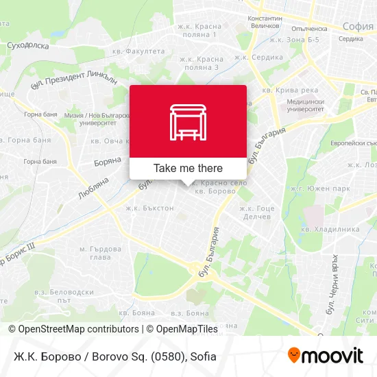 Карта Ж.К. Борово / Borovo Sq. (0580)