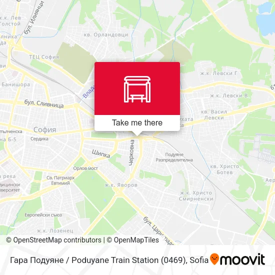 Карта Гара Подуяне / Poduyane Train Station (0469)