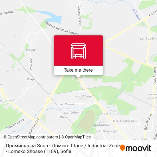 Карта Промишлена Зона - Ломско Шосе / Industrial Zone - Lomsko Shosse (1189)