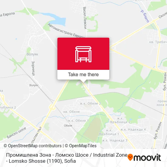Промишлена Зона - Ломско Шосе / Industrial Zone - Lomsko Shosse (1190) map
