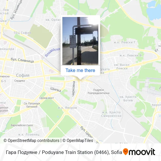 Карта Гара Подуяне / Poduyane Train Station (0466)