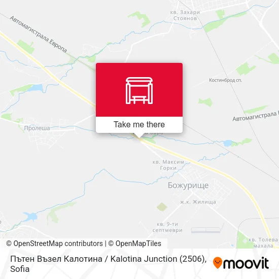 Карта Пътен Възел Калотина / Kalotina Junction (2506)