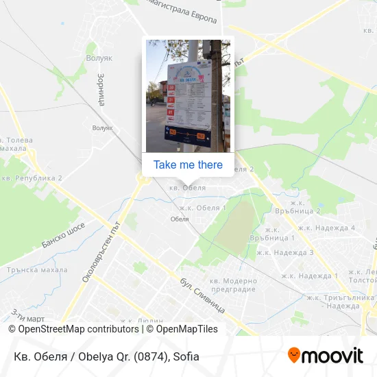 Карта Кв. Обеля / Obelya Qr. (0874)
