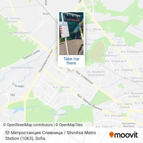 Карта Ⓜ️ Метростанция Сливница / Slivnitsa Metro Station (1063)