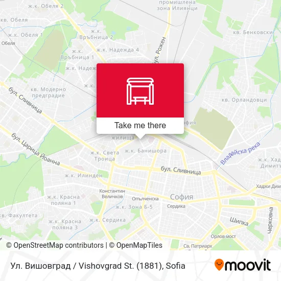 Карта Ул. Вишовград / Vishovgrad St. (1881)