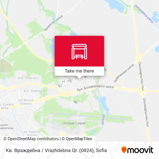 Карта Кв. Враждебна / Vrazhdebna Qr. (0824)