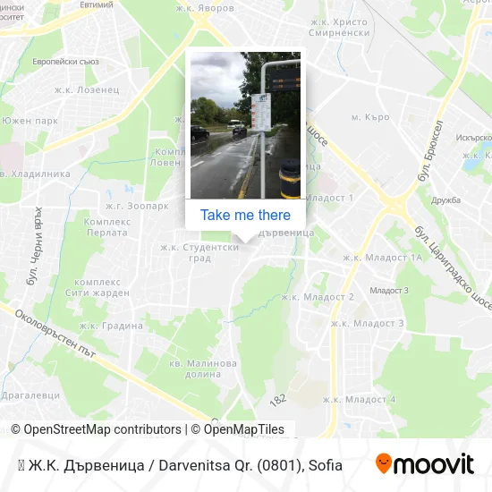Карта 🎓 Ж.К. Дървеница / Darvenitsa Qr. (0801)