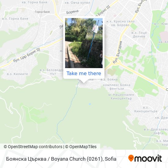 Боянска Църква / Boyana Church (0261) map