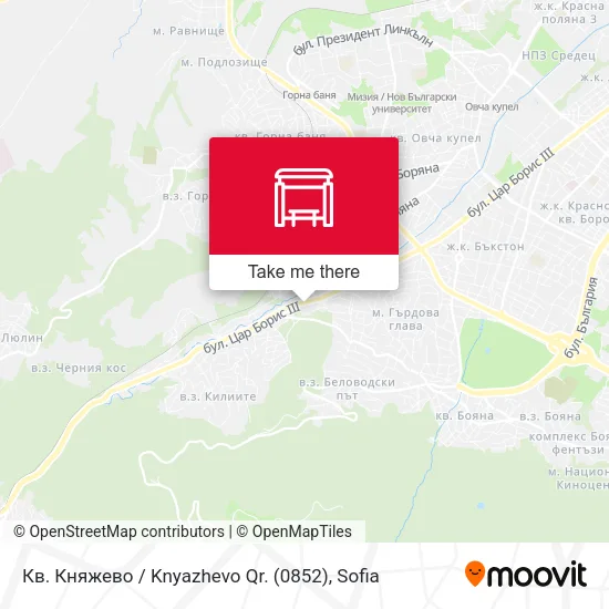 Карта Кв. Княжево / Knyazhevo Qr. (0852)