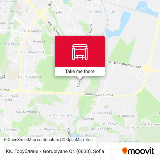 Карта Кв. Горубляне / Gorublyane Qr. (0830)