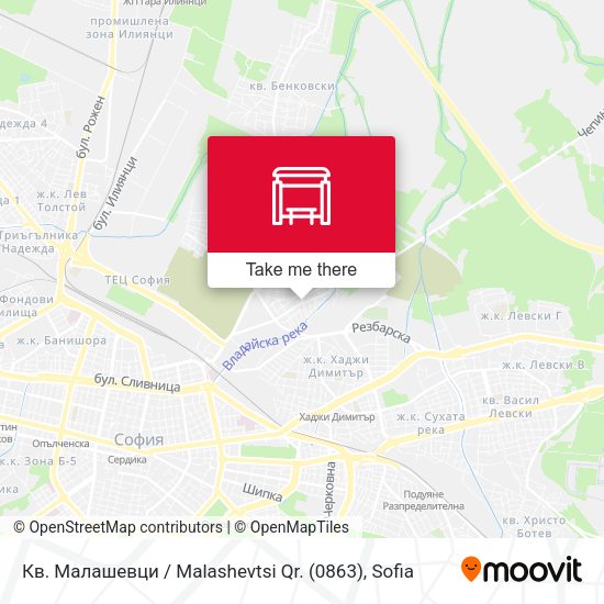 Карта Кв. Малашевци / Malashevtsi Qr. (0863)