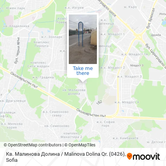 Карта Кв. Малинова Долина / Malinova Dolina Qr. (0426)