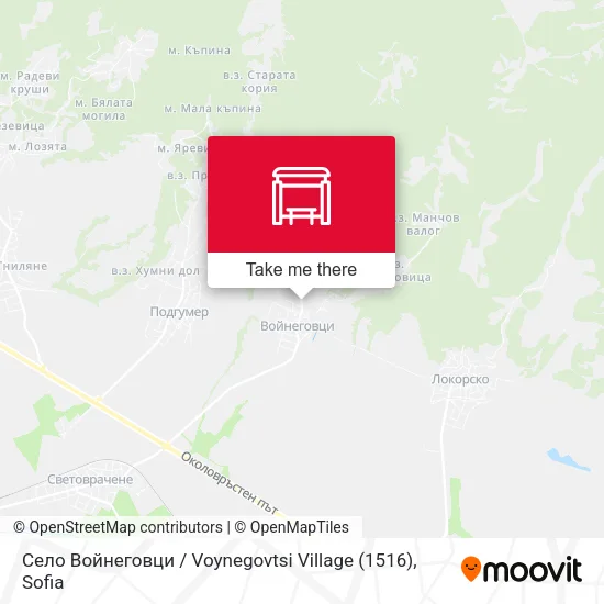 Карта Село Войнеговци / Voynegovtsi Village (1516)