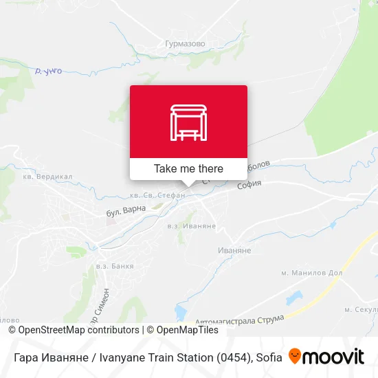 Карта Гара Иваняне / Ivanyane Train Station (0454)