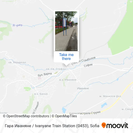 Карта Гара Иваняне / Ivanyane Train Station (0453)