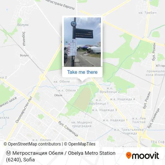 Карта Ⓜ️ Метростанция Обеля / Obelya Metro Station (6240)