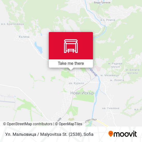 Карта Ул. Мальовица / Malyovitsa St. (2538)
