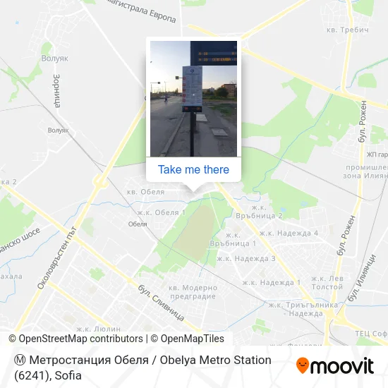 Карта Ⓜ️ Метростанция Обеля / Obelya Metro Station (6241)