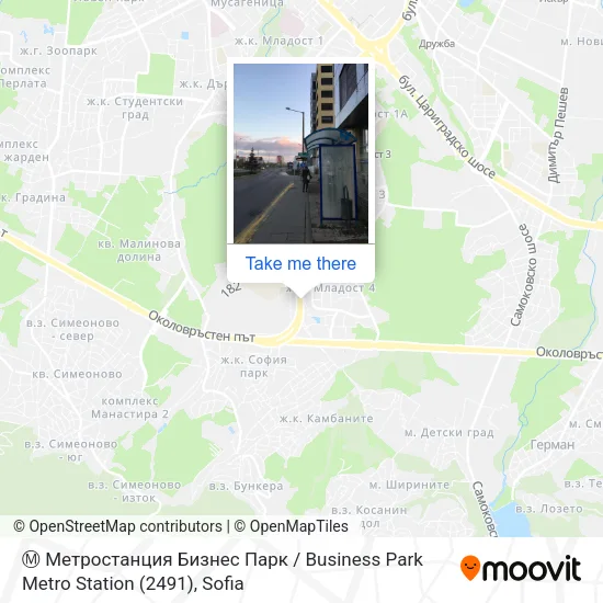 Карта Ⓜ️ Метростанция Бизнес Парк / Business Park Metro Station (2491)