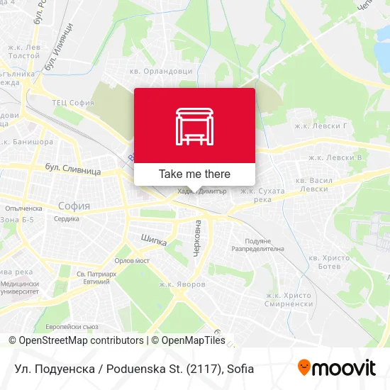 Карта Ул. Подуенска / Poduenska St. (2117)