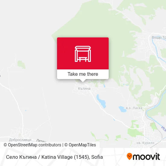 Карта Село Кътина / Katina Village (1545)