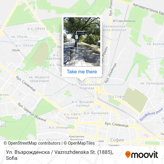 Карта Ул. Възрожденска / Vazrozhdenska St. (1885)