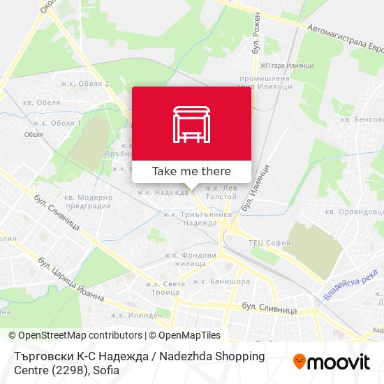 Карта Търговски К-С Надежда / Nadezhda Shopping Centre (2298)