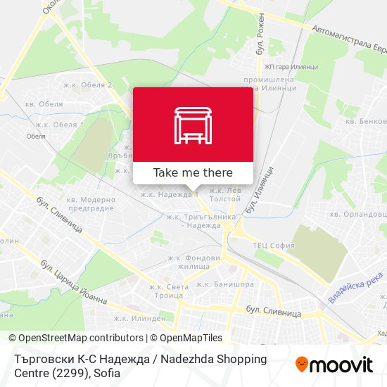 Търговски К-С Надежда / Nadezhda Shopping Centre (2299) map