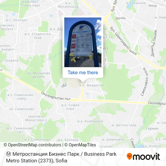 Карта Ⓜ️ Метростанция Бизнес Парк / Business Park Metro Station (2373)