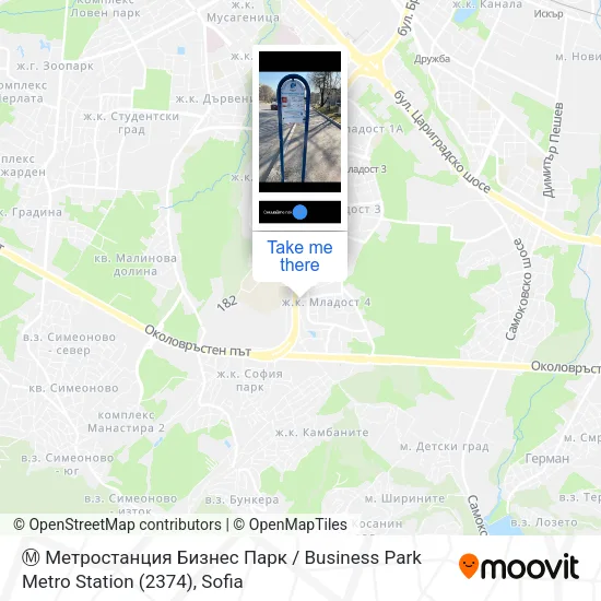 Карта Ⓜ️ Метростанция Бизнес Парк / Business Park Metro Station (2374)