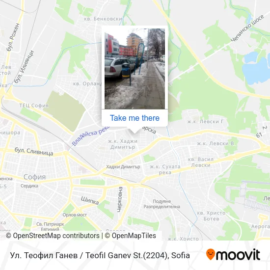 Карта Ул. Теофил Ганев / Teofil Ganev St.(2204)
