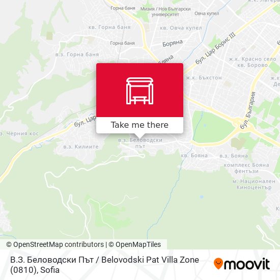 В.З. Беловодски Път / Belovodski Pat Villa Zone (0810) map