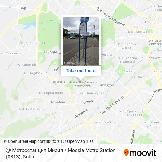 Карта Ⓜ️ Метростанция Мизия / Moesia Metro Station (0813)